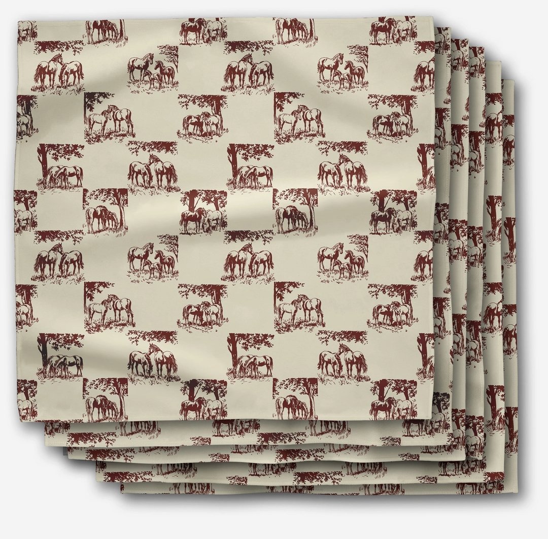 Geometry- Dinner Napkins, Set of 6- 3 Styles