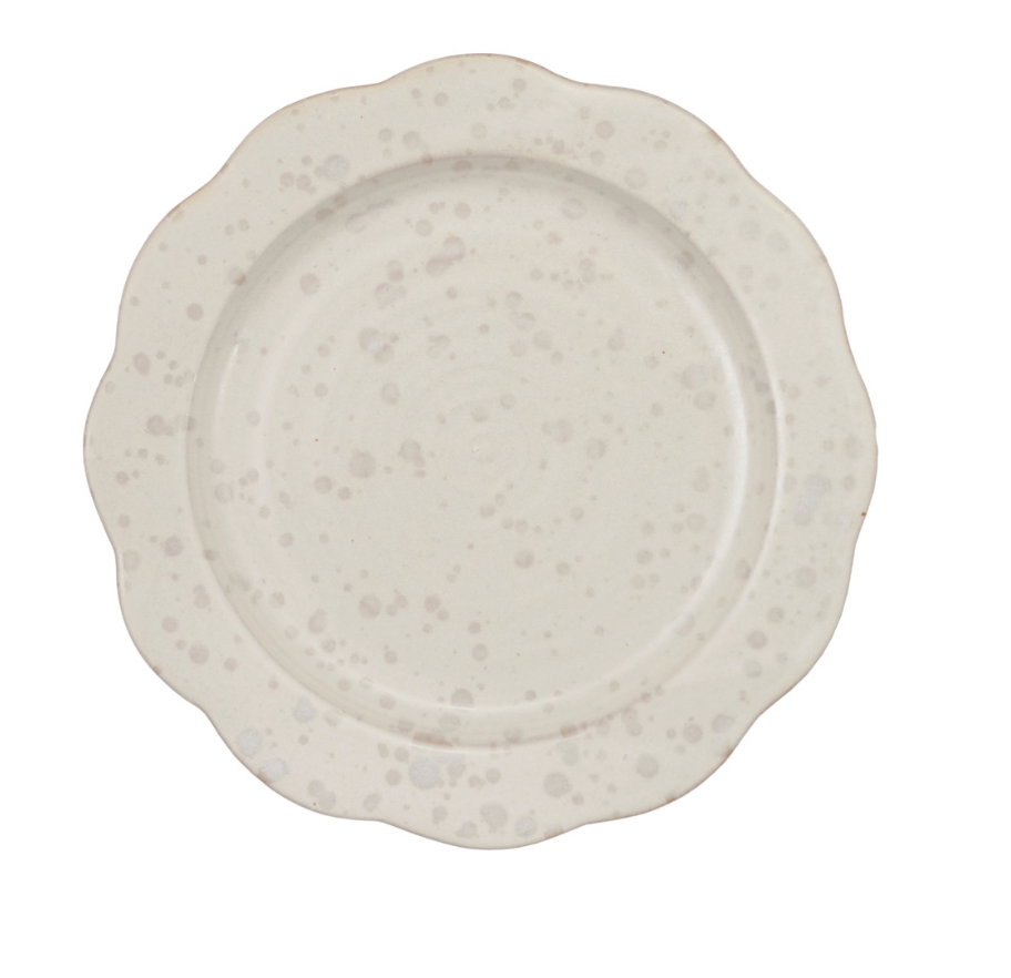 Speckle Stoneware Scalloped Plate- 2 Sizes