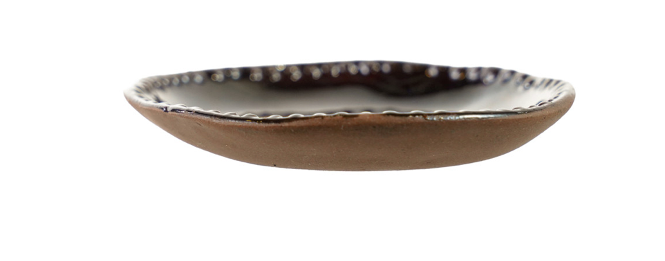 Bead Rim Reactive Glaze Trinket Dish