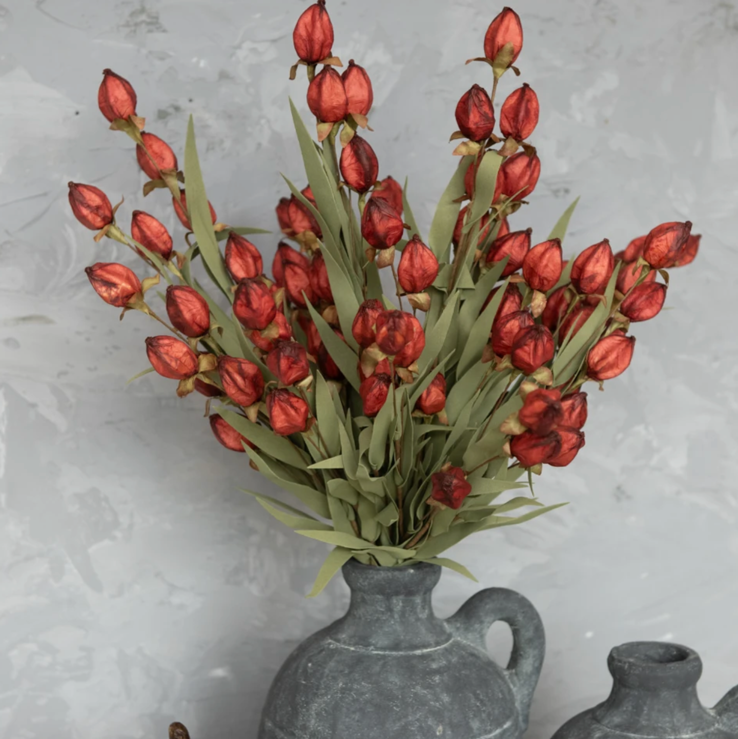 Burgundy Chinese Lantern Bush Stem