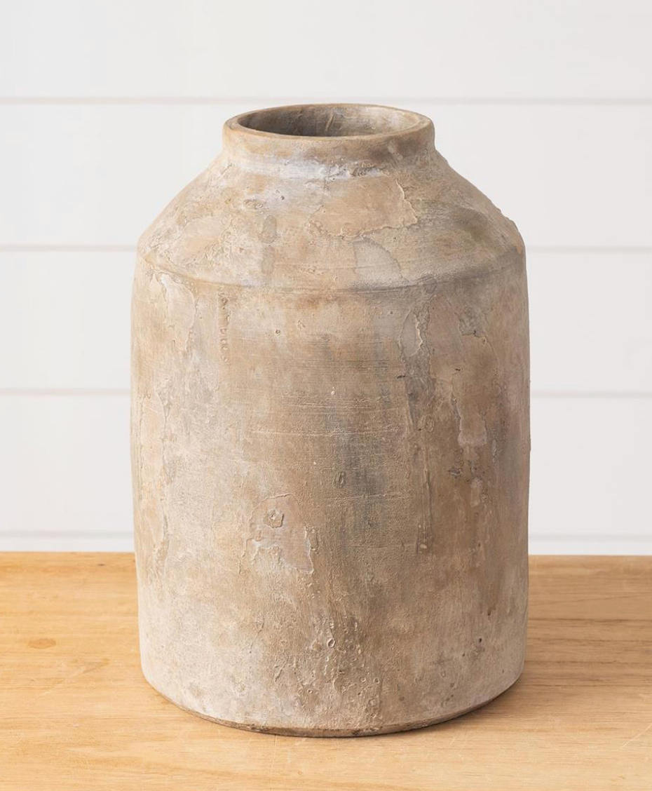 Simple Antiqued Ceramic Vase