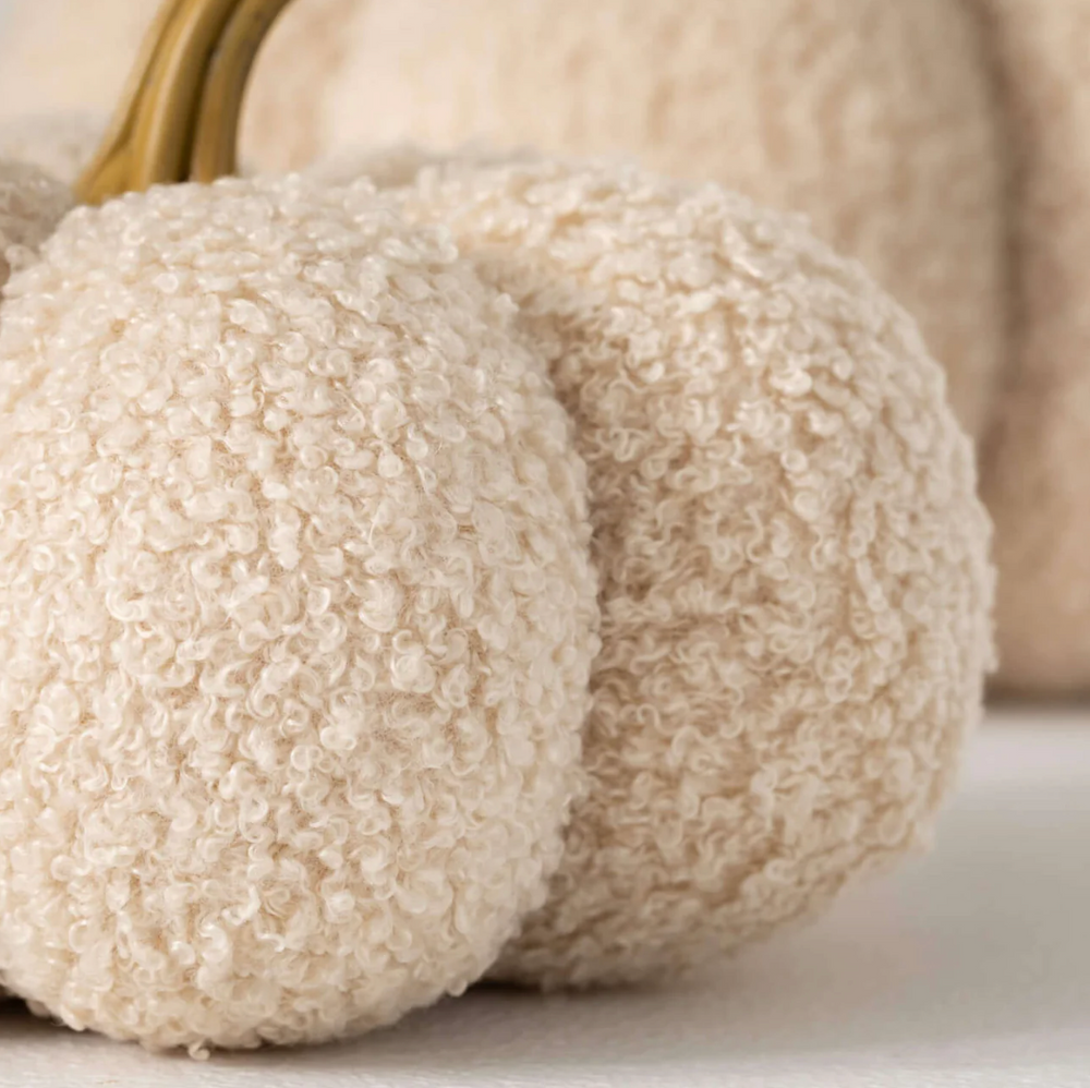 Cream Boucle Pumpkin - 2 Sizes