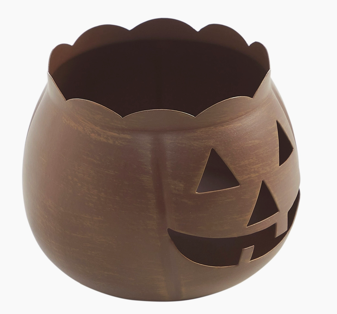 Distressed Metal Jack-O-Lantern- 2 Colors, Sizes