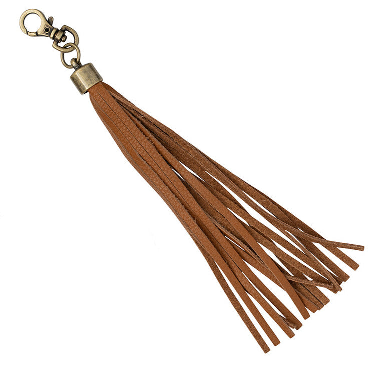 Leather Tassel Keychain
