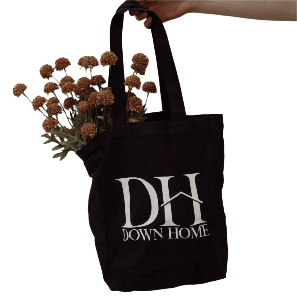 DH Logo Black Tote Bag