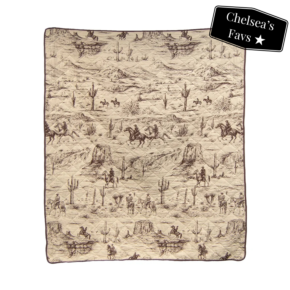 Southwestern Cowboy Throw Blanket