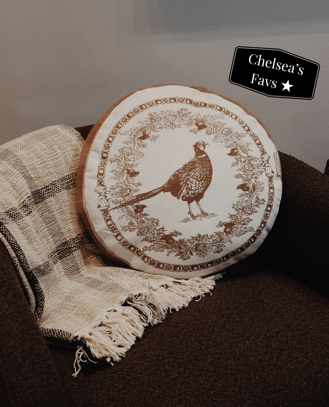 Countryside Pheasant Pillow