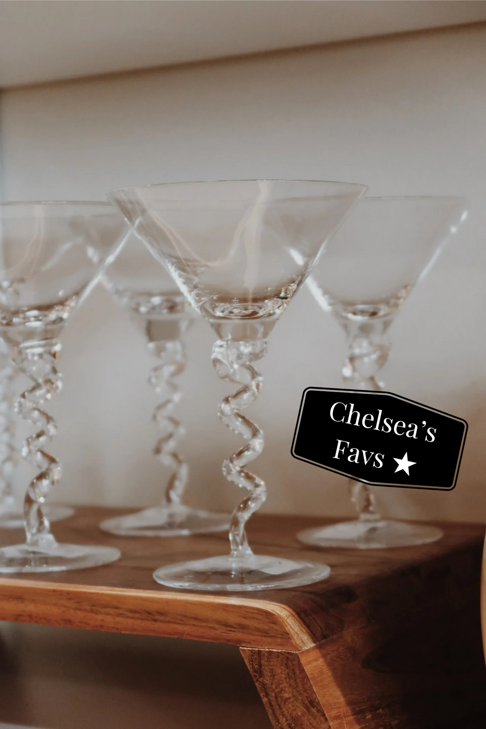 Twisted Stem Martini Glass