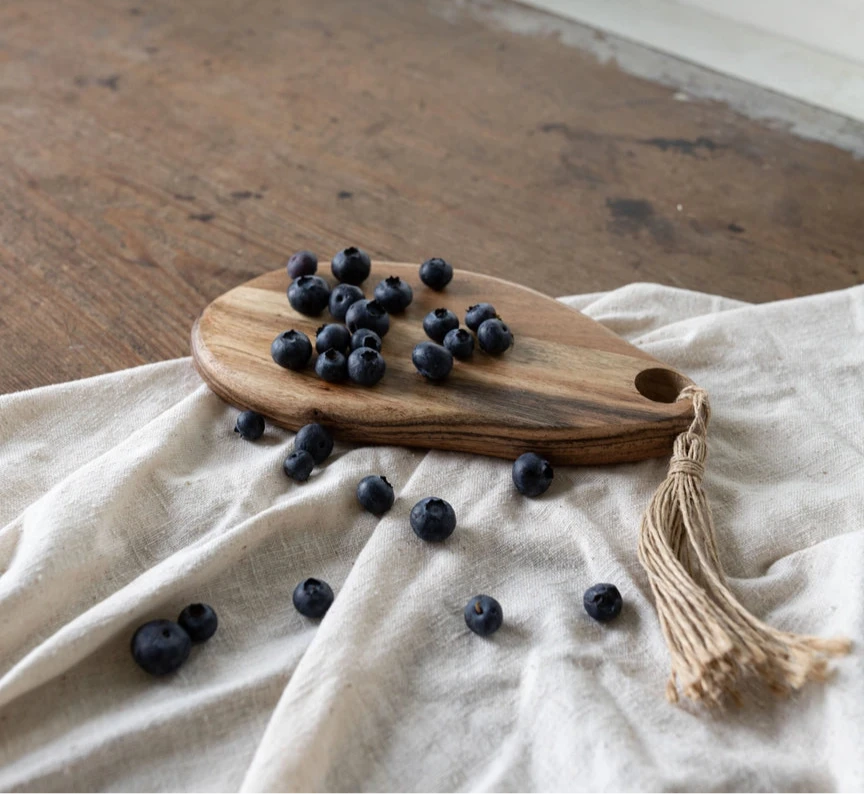Mini Cutting Board Acacia Wood w/ Jute Tie