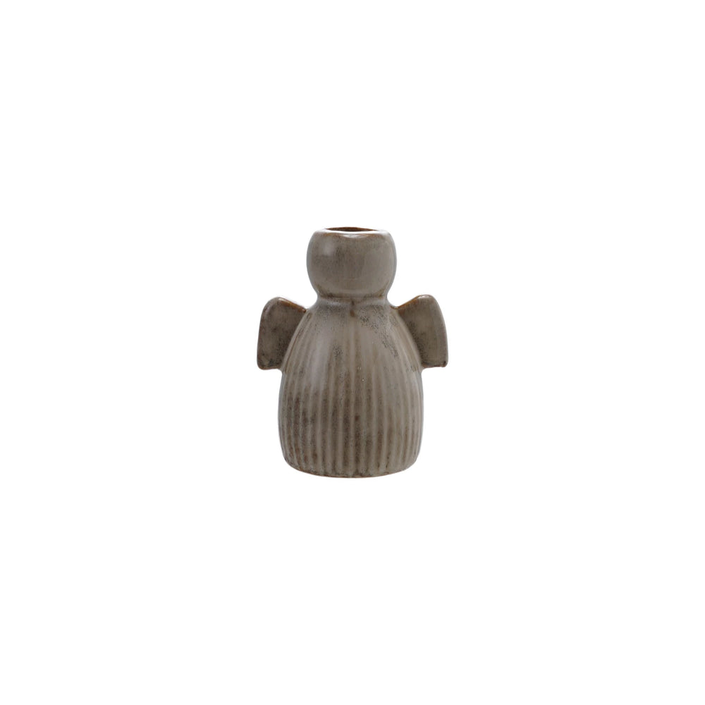 Ribbed Angel Candlestick Holder