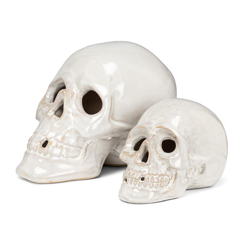 Glossy Porcelain Skull - 2 Sizes