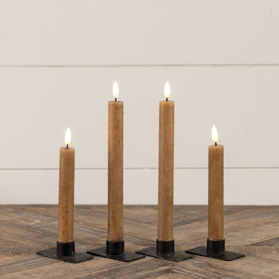 3D Flame Taper Candle - Set of 2