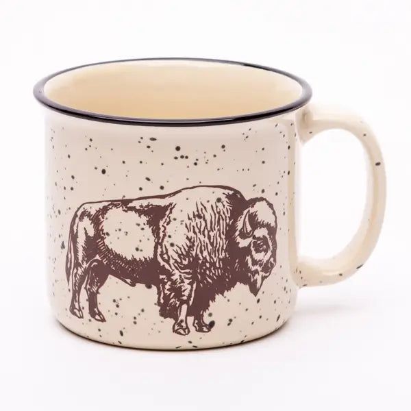 Almond Speckled Bison Mug