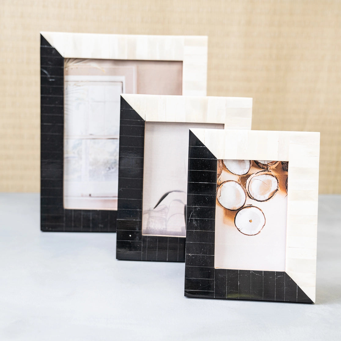 Black & White Tiled Photo Frame - 2 Sizes