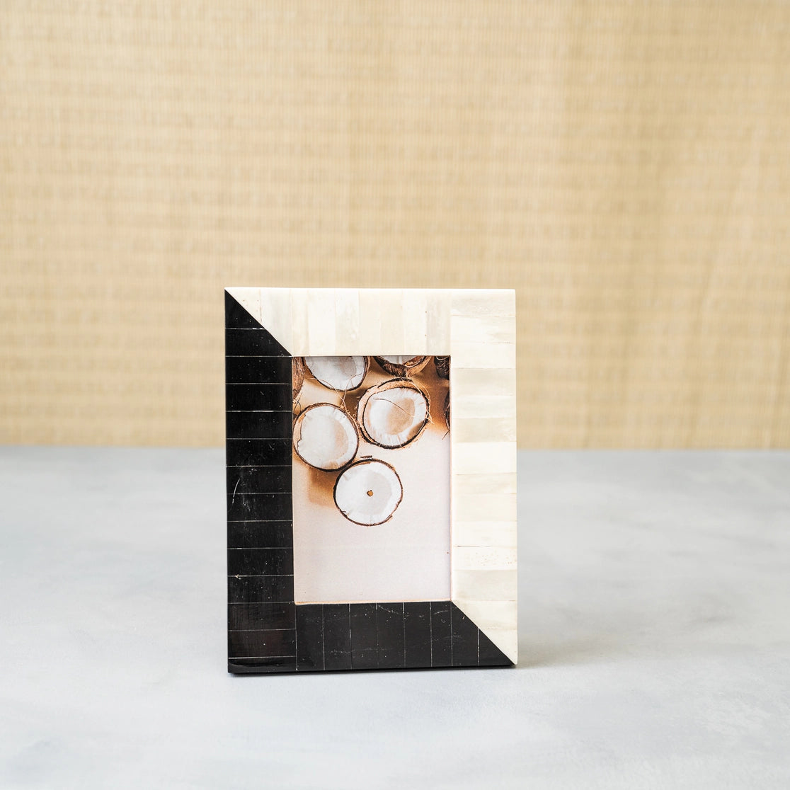 Black & White Tiled Photo Frame - 2 Sizes
