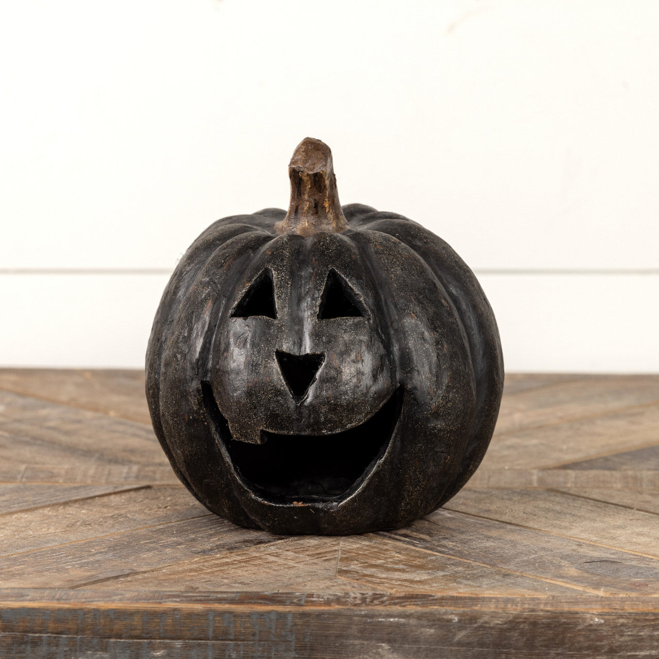 Rustic Black Jack-O-Lantern - 2 Sizes