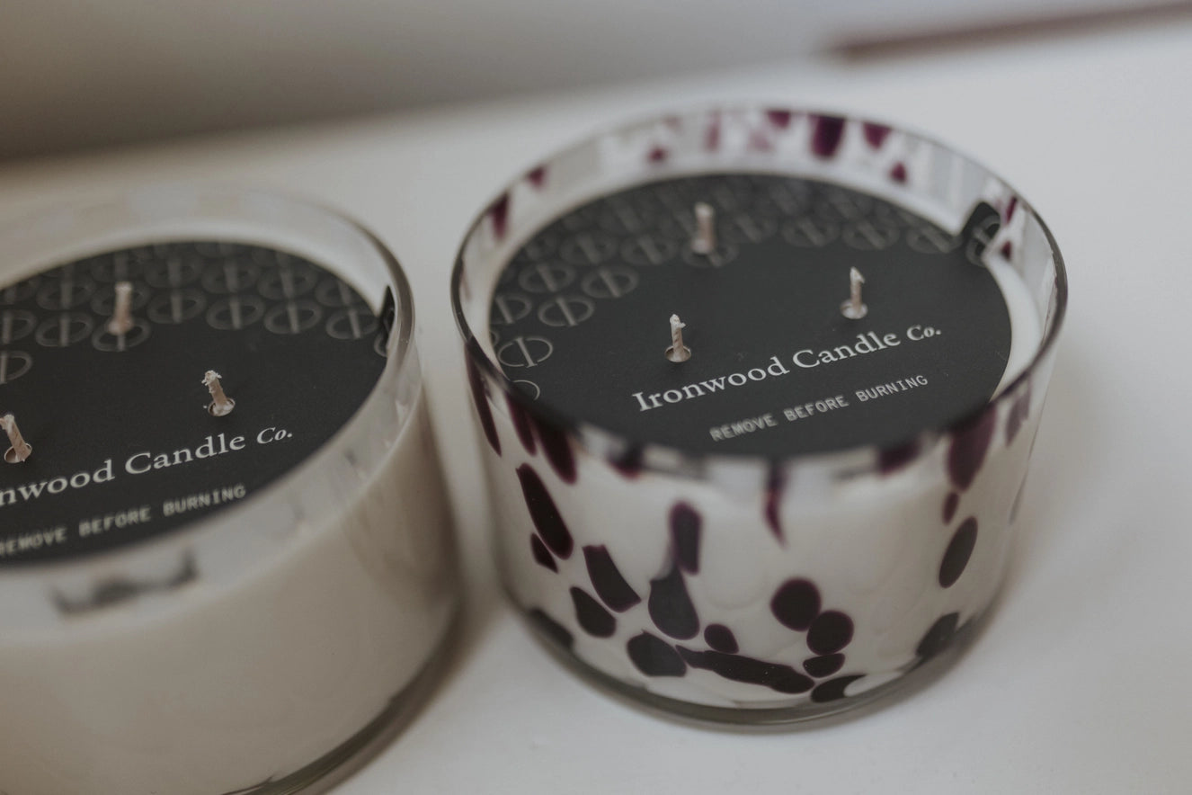 Handmade Tortoise Glass Soy Candle