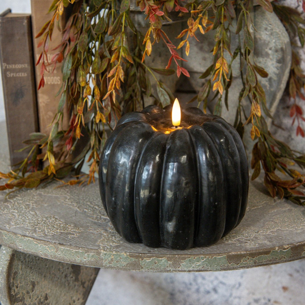 3D Flame Pumpkin Shaped Candle - 2 Sizes
