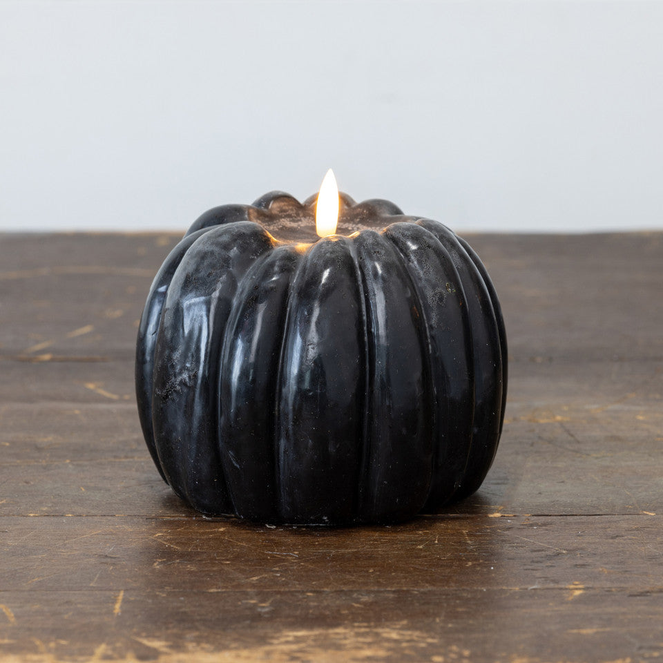 3D Flame Pumpkin Shaped Candle - 2 Sizes