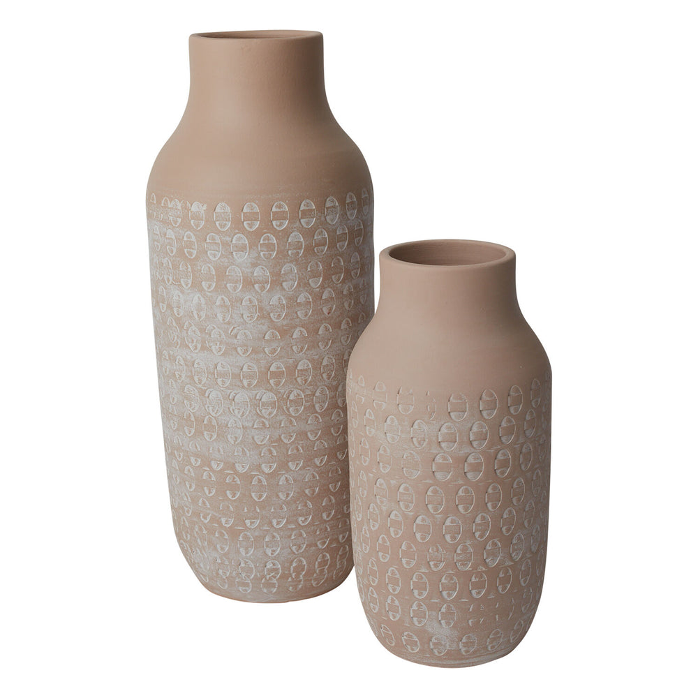 Patterned Terracotta Vase