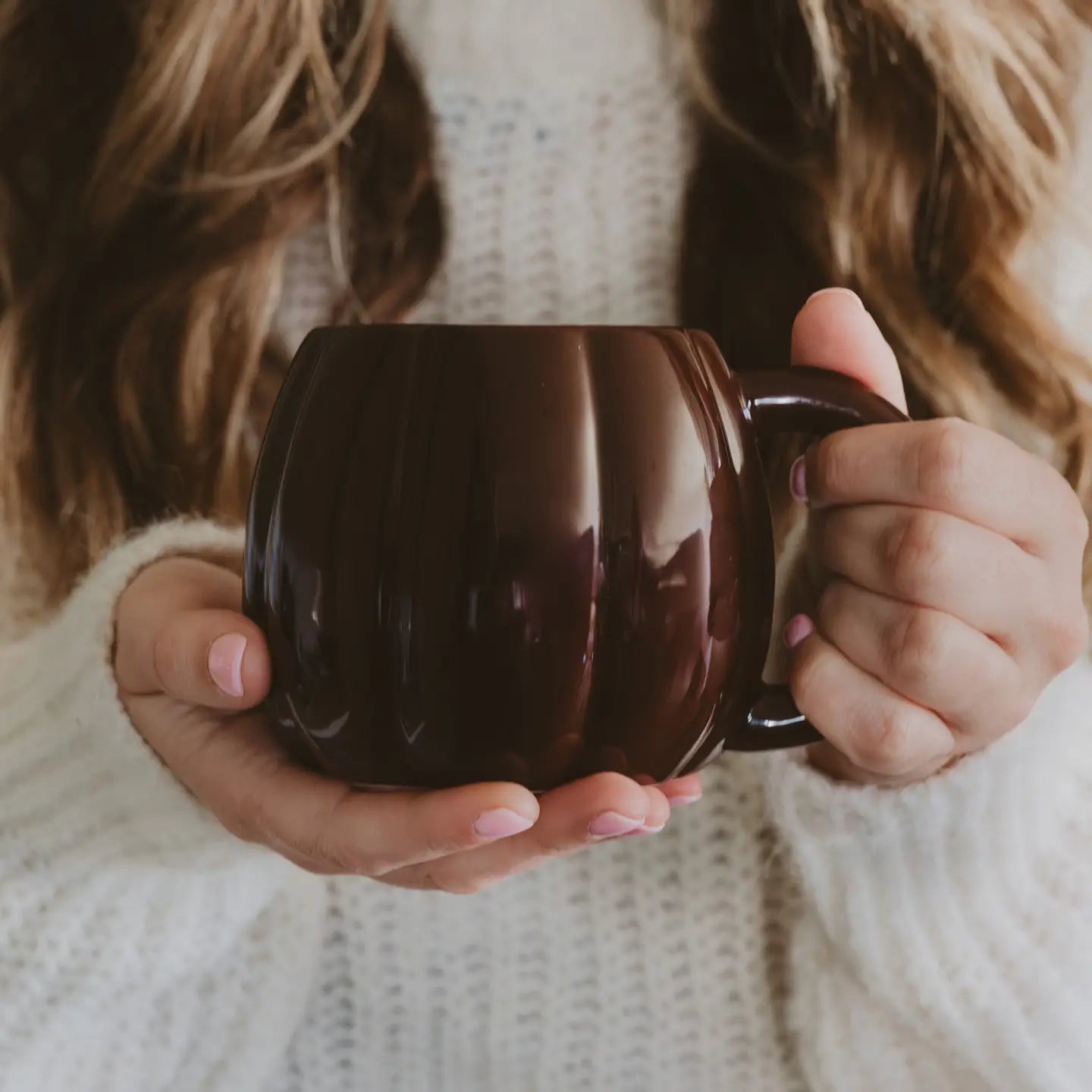Pumpkin Shaped Ceramic Mug
