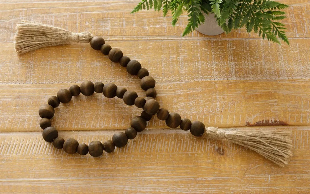 Brown Wooden Bead Rope