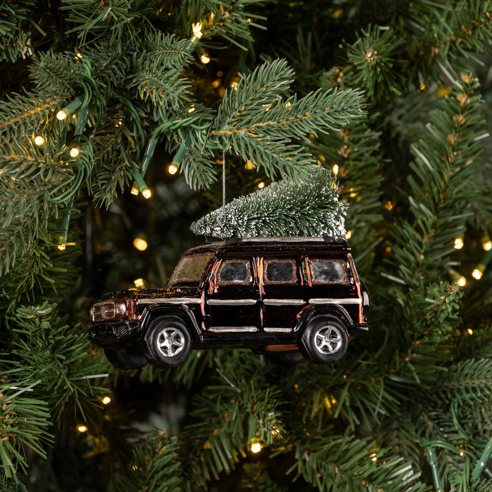 Tree Farm Jeep Ornament