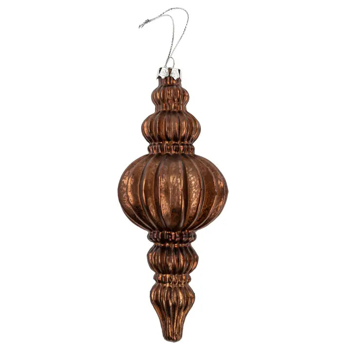 Spindle Glass Ornament - 3 Colors & Styles