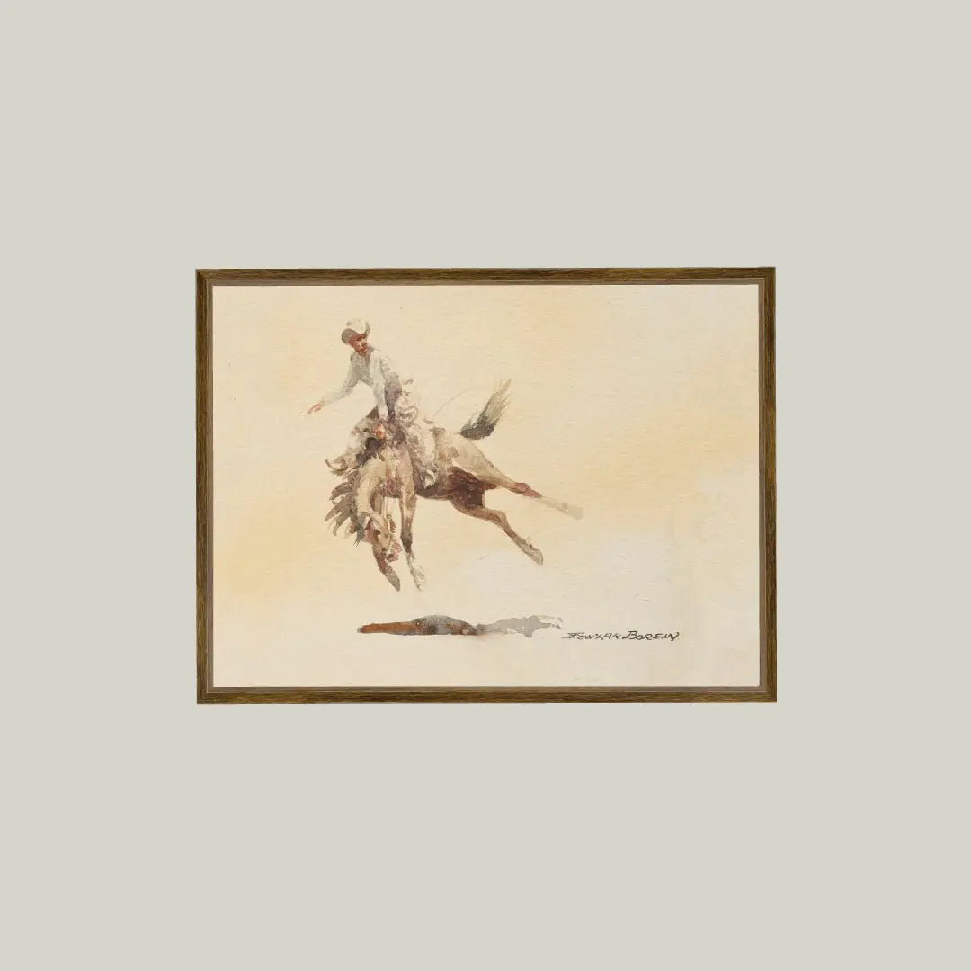 Bucking Rider Framed Artwork - 3 Sizes