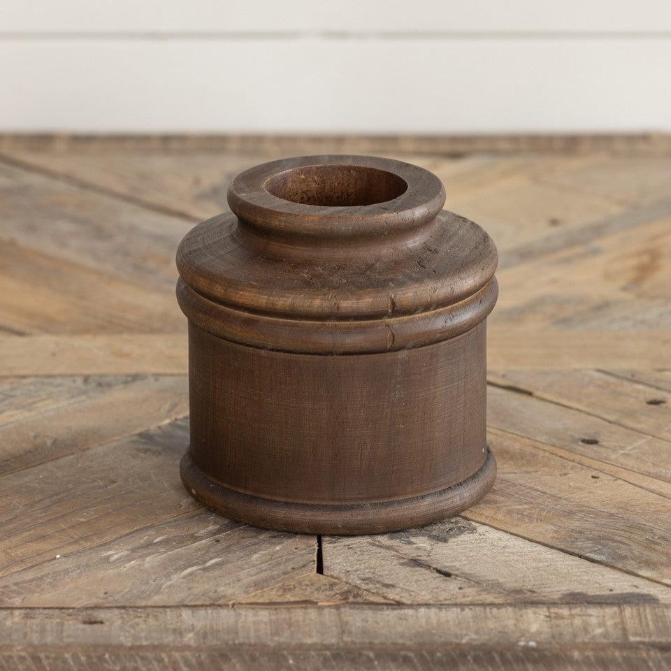 Dark Wooden Budvase - 2 Sizes