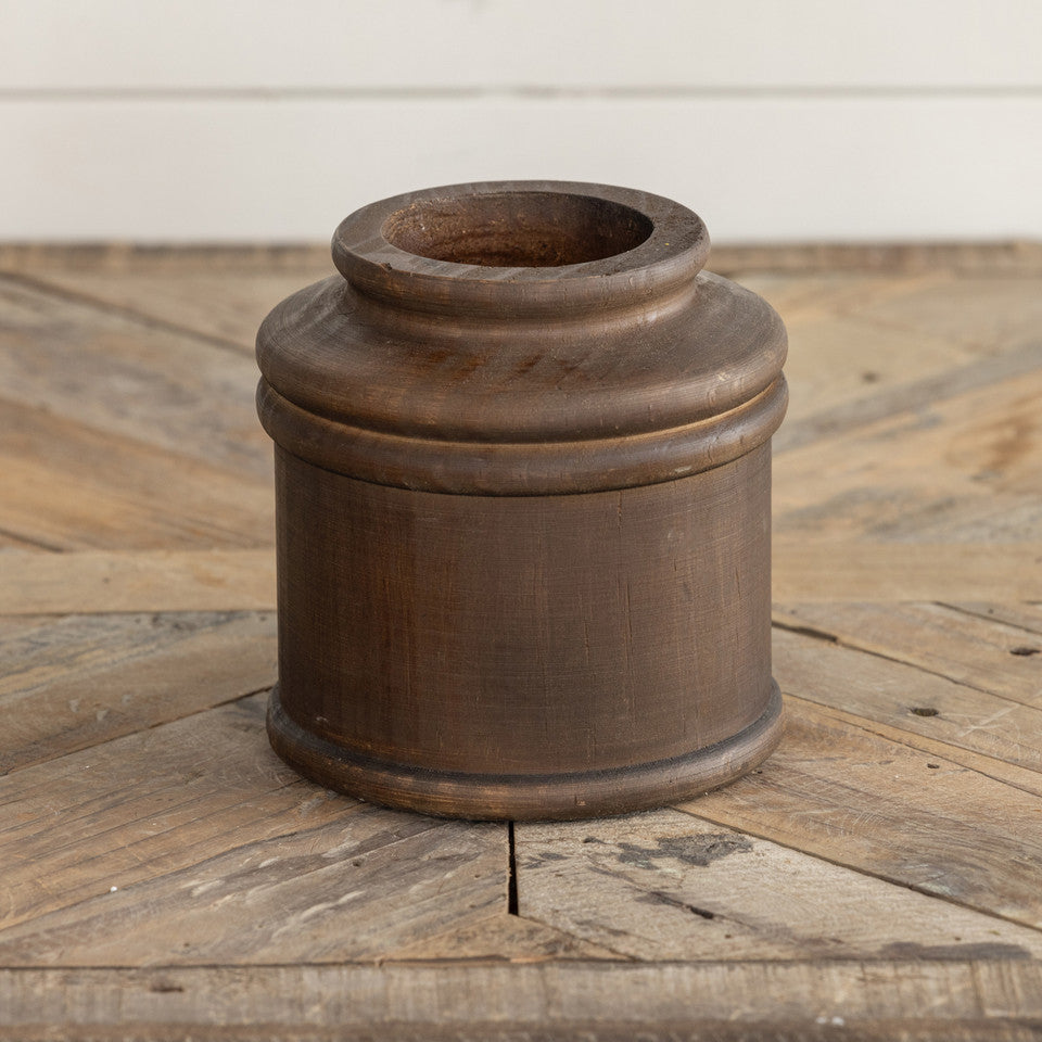 Dark Wooden Budvase - 2 Sizes