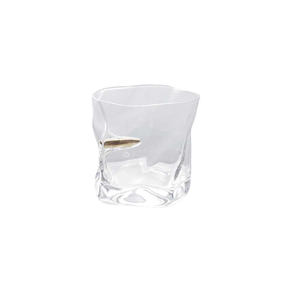 Bullet Embedded Whiskey Glass