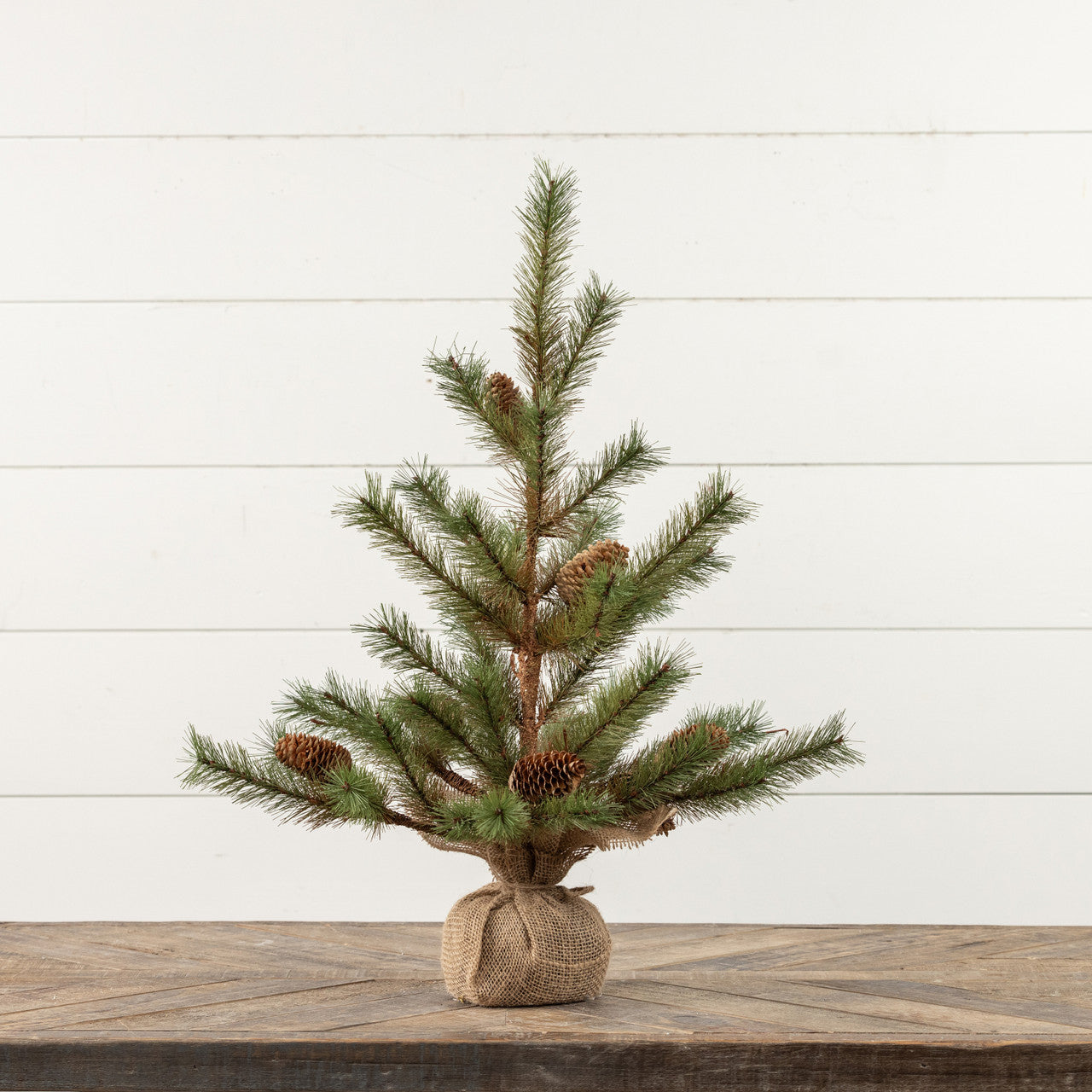 Burlap & Pinecones Pine Tree - 2 Sizes