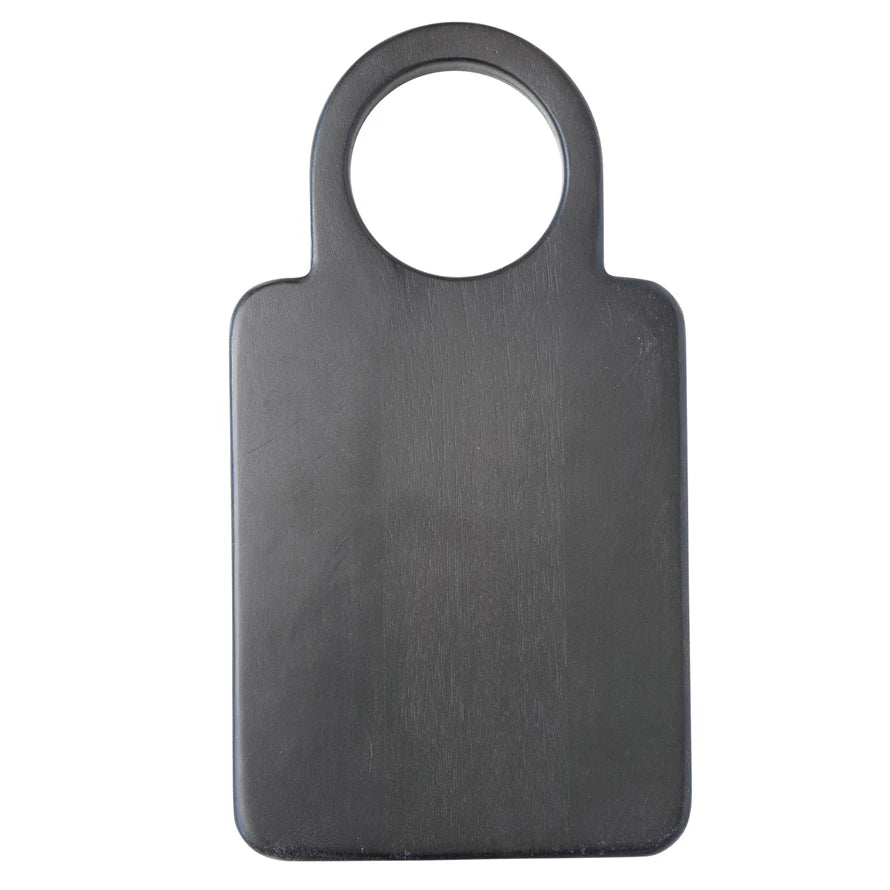 Charcoal Finished Mango Wood Serving Board w/Handle