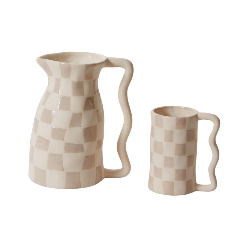 Wavy Checkerboard Drinkware - 2 Styles