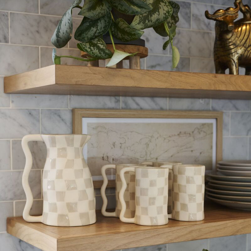 Wavy Checkerboard Drinkware - 2 Styles