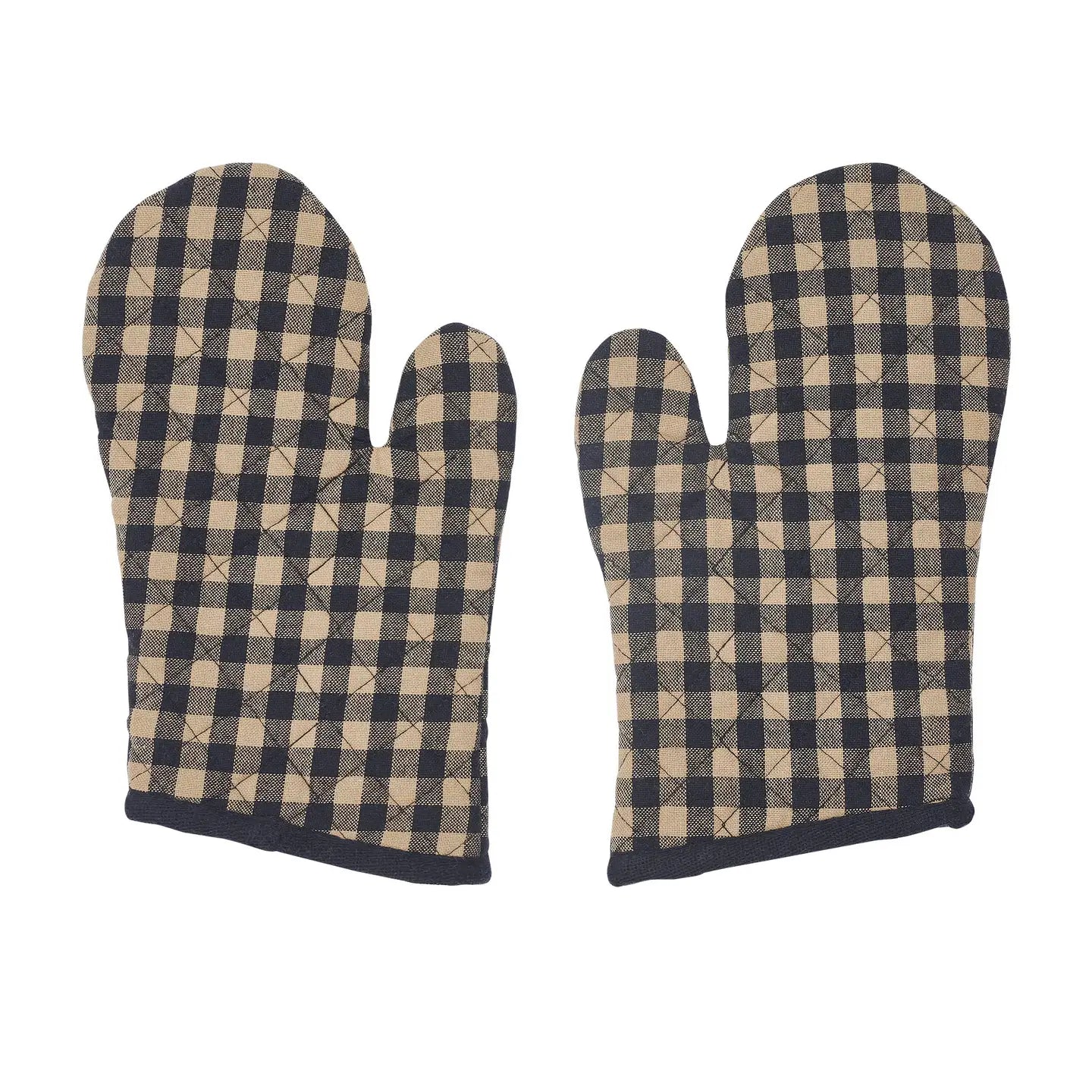 Quilted Checkered Oven Mitt