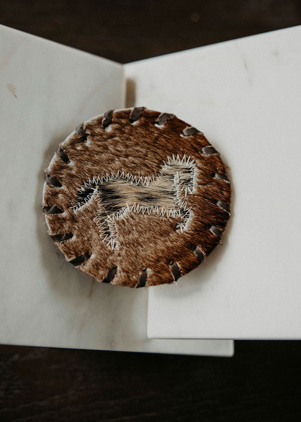 Natural Cowhide Coasters