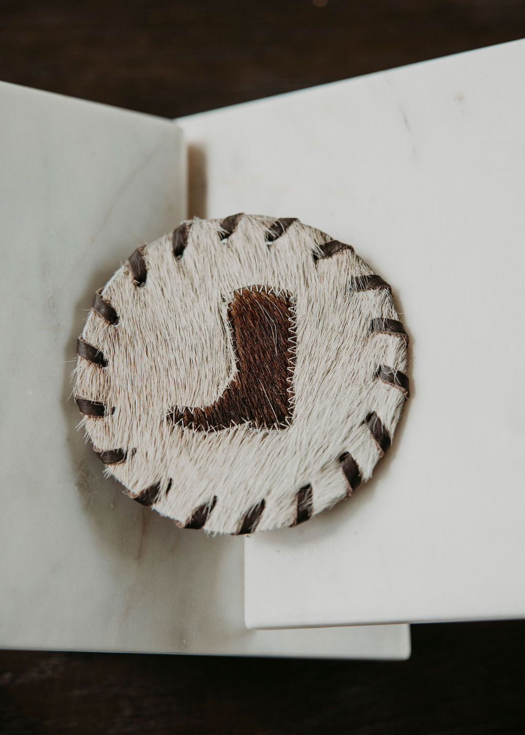 Natural Cowhide Coasters