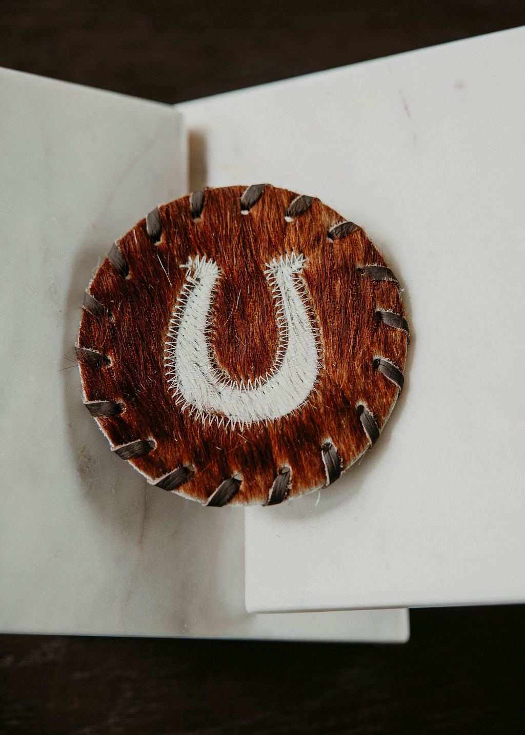 Natural Cowhide Coasters