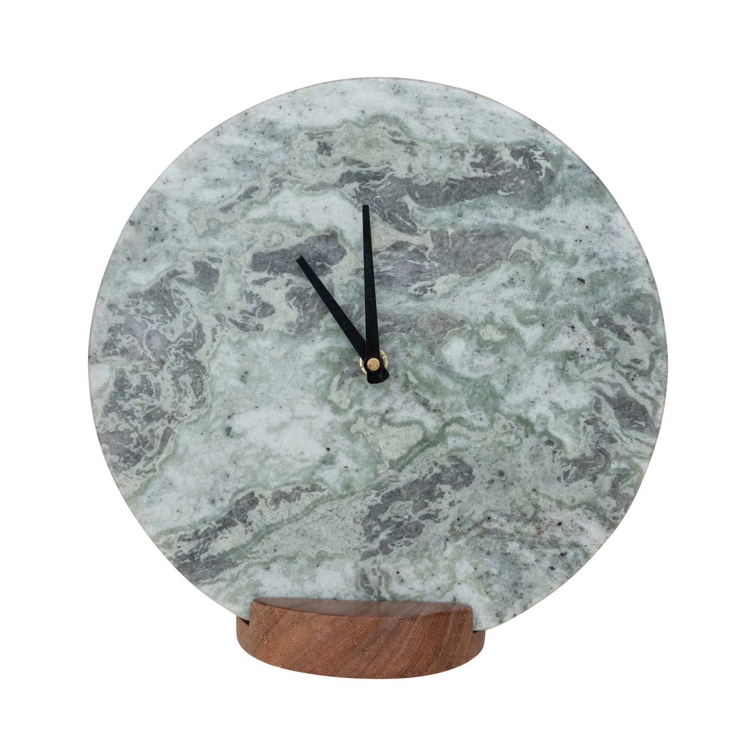 Round Marble Tabletop Clock