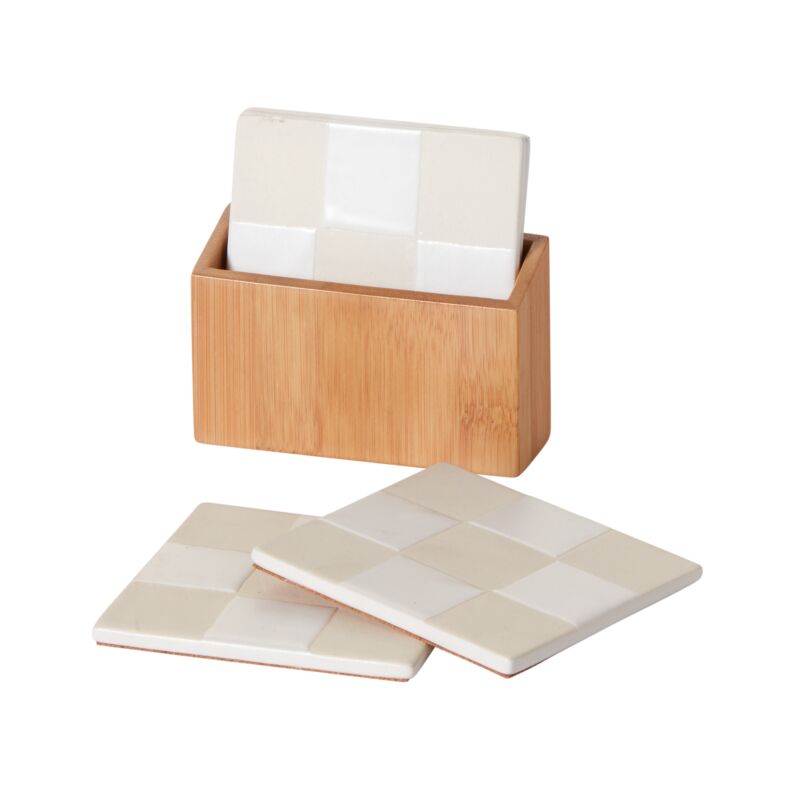 Checkered Coasters - Set of 4