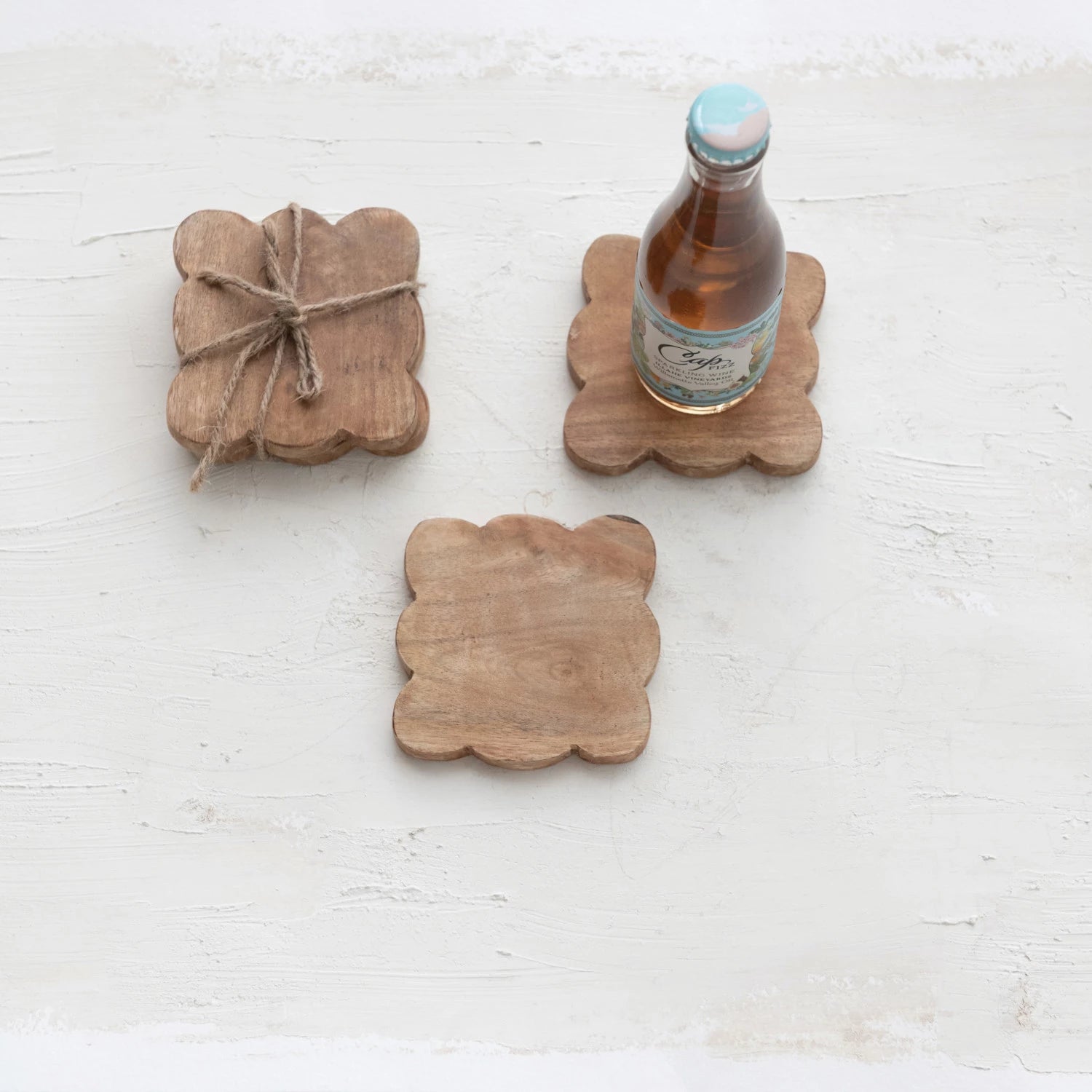 Scallop Edged Coasters - Set of 4
