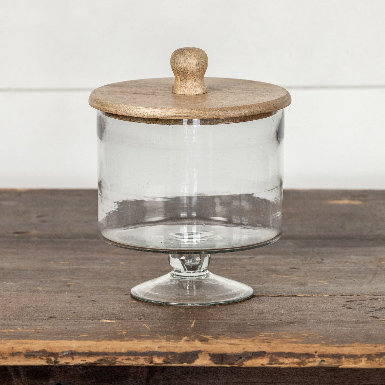 Cookie Jar with Wood Lid - 2 Sizes