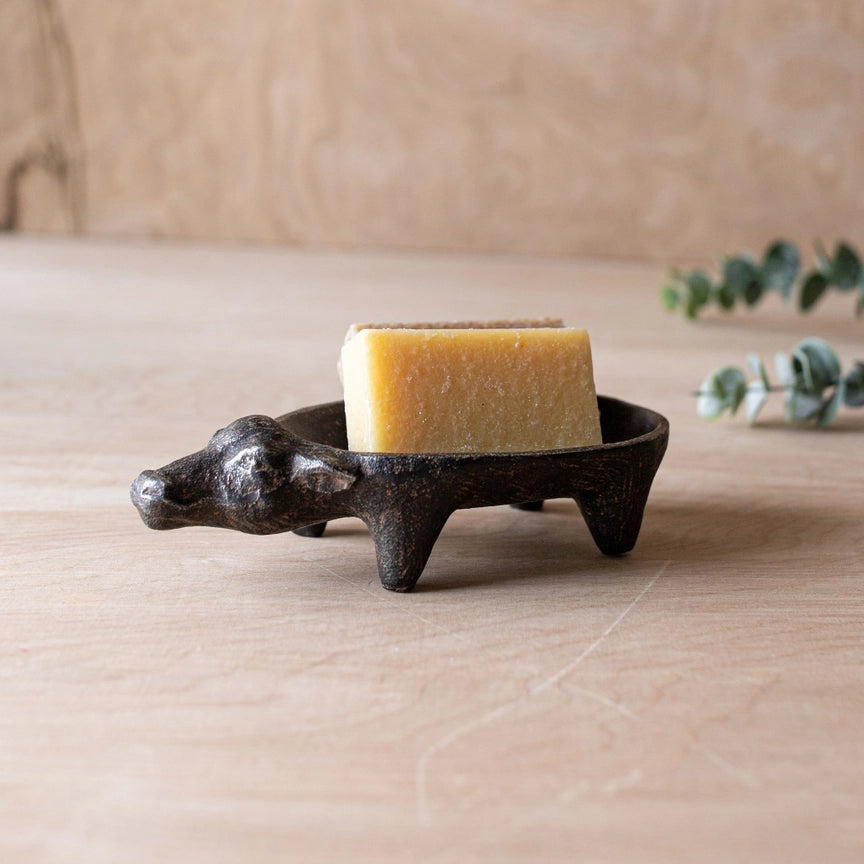 Cast Iron Cow Dish