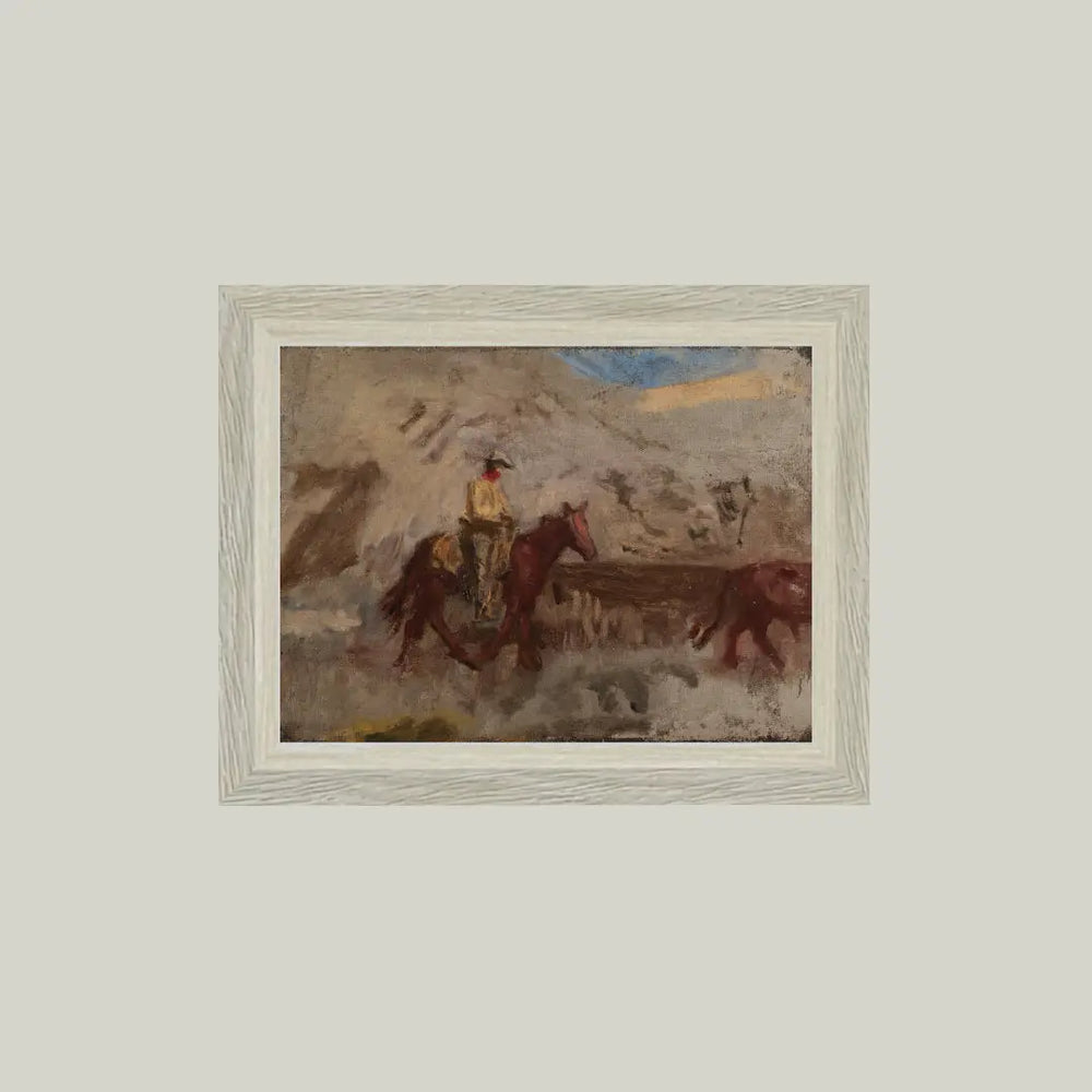 Cowboy At Work Framed Artwork