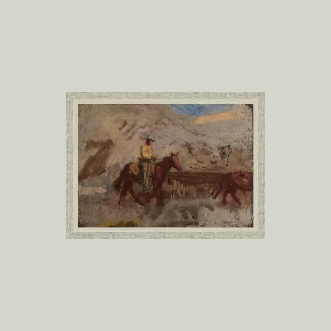 Cowboy At Work Framed Artwork