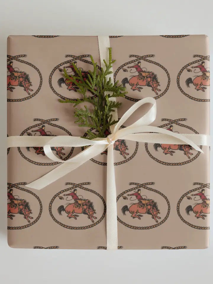 Cowboy + Bronc Wrapping Paper