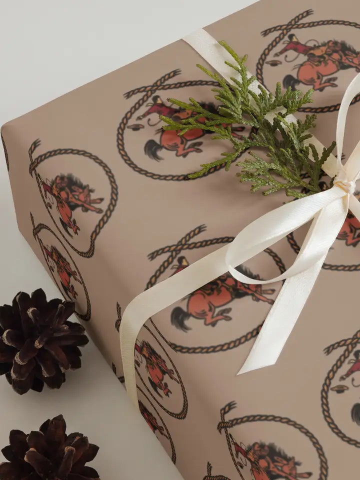 Cowboy + Bronc Wrapping Paper