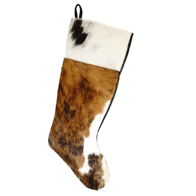Cowhide Holiday Stocking